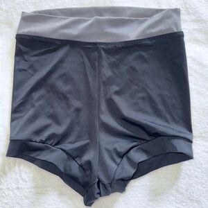 Balera Black and Gray High-Waisted Shorts Dancewear